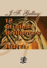 12 Etudes Brillantes Import French Horn Book cover